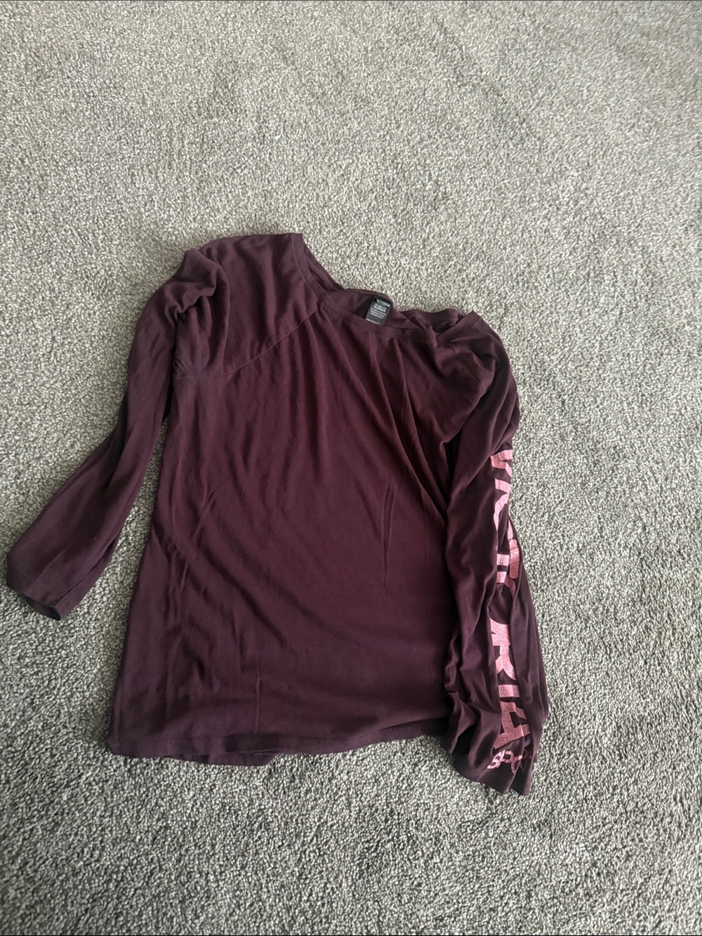 Victoria's Secret Long Sleeve Graphic Top Purple XL